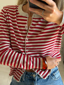 Мʼякі кофтинки в смужку на ґудзиках