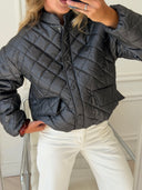 Тепла стьобана куртка на кулісці